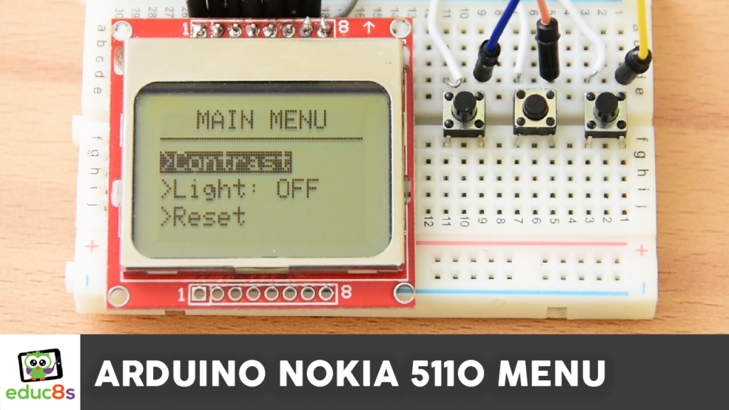 Arduino Nokia 5110 Menu